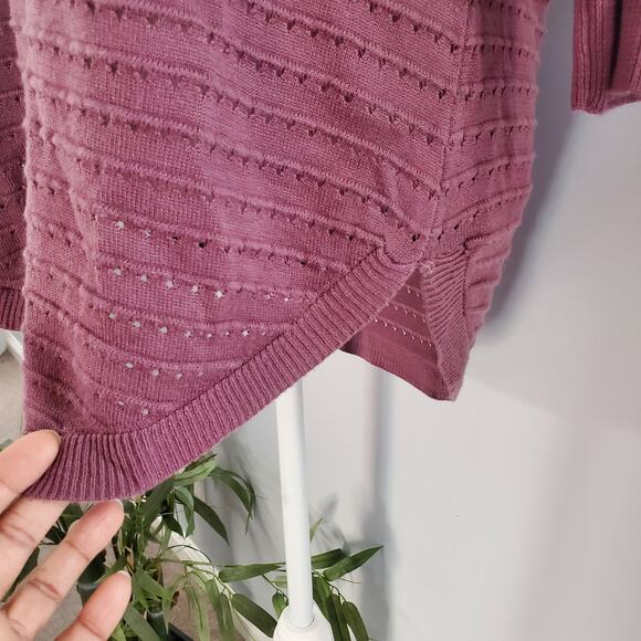 Soho New York & Company Jeans Lightweight Purple Knit Sweater Size S - Picture 7 of 11